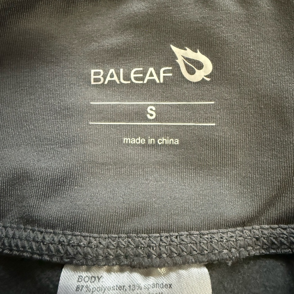 Baleaf Charcoal Gray Performance Leggings-fleece lined-small